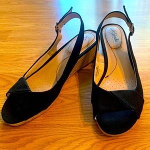 Black Espadrilles Low Heel Size 10